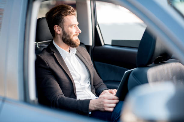istock Businessman in the car 665593832