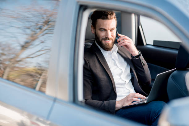 istock Businessman in the car 665594070