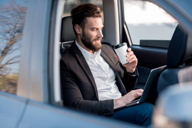 istock Businessman in the car 665594380