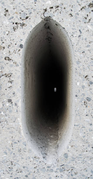 istock Detailed section of a pretensioned concrete slab for construction 665599074