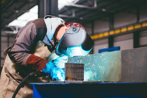 istock Industrial Welder With Torch 665603268