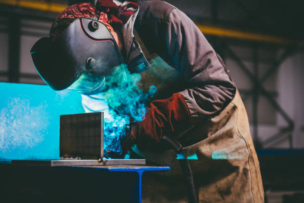 istock Industrial Welder With Torch 665603520
