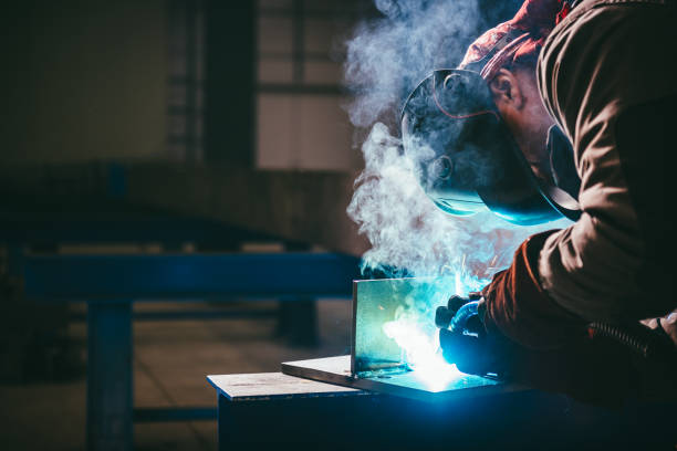 istock Industrial Welder With Torch 665606588