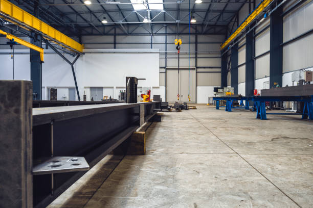 istock Industrial hall with metal profiles 665614332