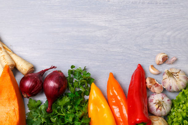 istock Vegetables. Pepper, onion and garlic. 665619436