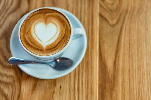 istock Cappuccino or Latte coffee art cup with heart shaped. 665622960