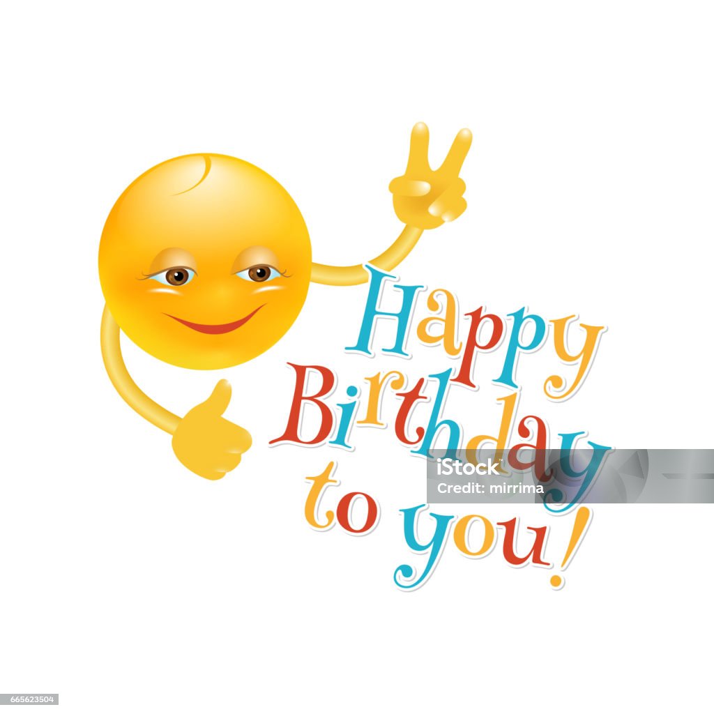 Joyeux Anniversaire Emoji Anniversaire Gratuit Carte De Joyeux Anniversaire Vecteurs libres de droits et plus d'images vectorielles de ACL Live - ACL Live, Abstrait, Affiche - iStock