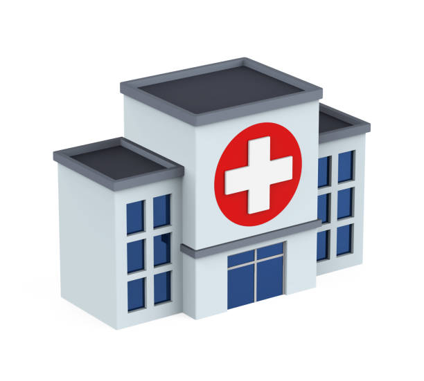 istock Hospital Building Isolated 665629530