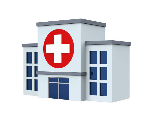 istock Hospital Building Isolated 665629632