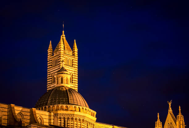 istock church tower at night Siena 665630358