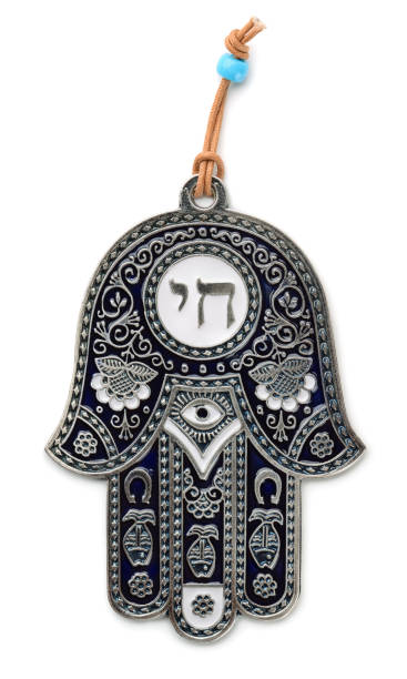 hamsa - charm necklace stock-fotos und bilder