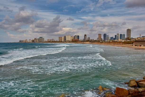 istock Tel Aviv city - sea view day time 665655964