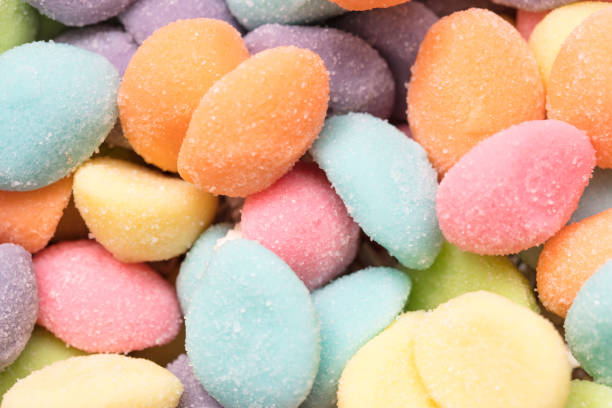 istock Easter Gummy Eggs in many colors 665655998