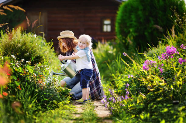 istock Cute toddler boy and his mat summer sunny day 665656316