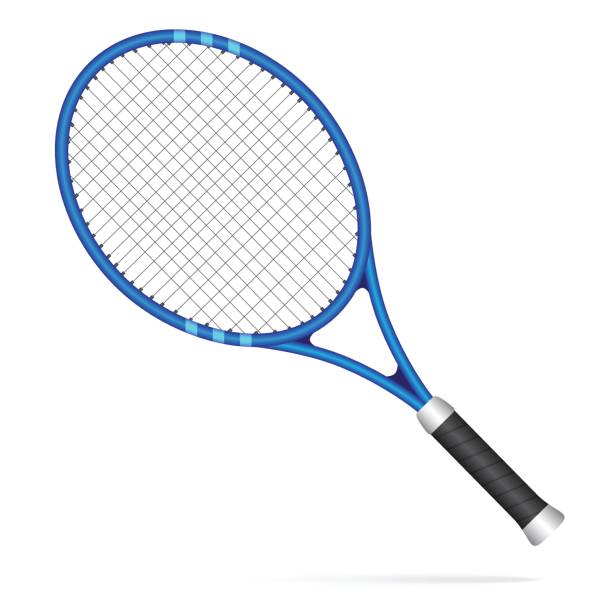 ilustrações de stock, clip art, desenhos animados e ícones de tennis racket - badminton racket isolated white