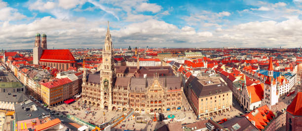 istock Aerial panoramic view of Old Town, Munich, Germany 665666838