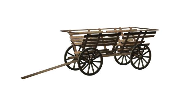 istock Ancient cart - isolated on white background 665670150