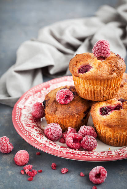 istock Homemade delicious raspberry muffins 665678770