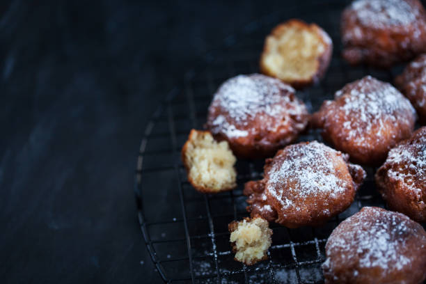 istock Homemade warm apple fritters 665678782