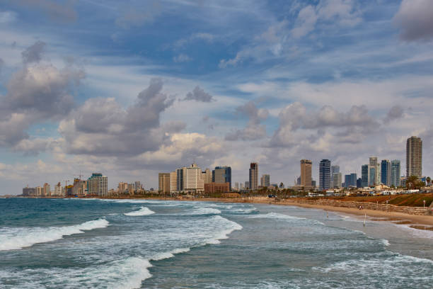 istock Tel Aviv city - sea view day time 665683914