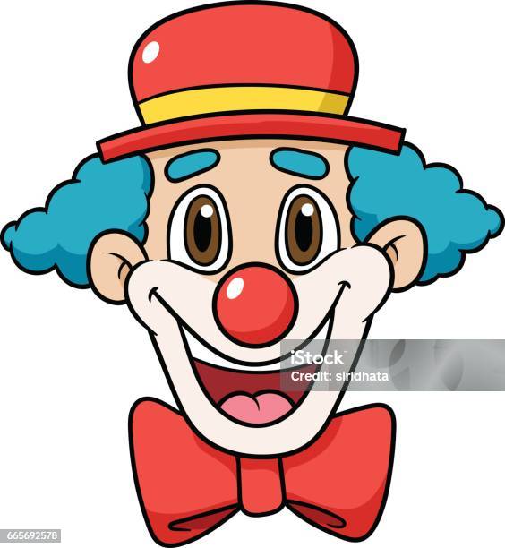 Cartoon Clown Face Vector Illustration Stock Illustration - Download Image  Now - Clown, Human Face, Jester - iStock