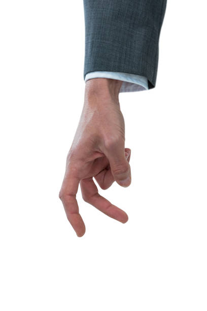 istock Businessman gesturing against white background 665696026