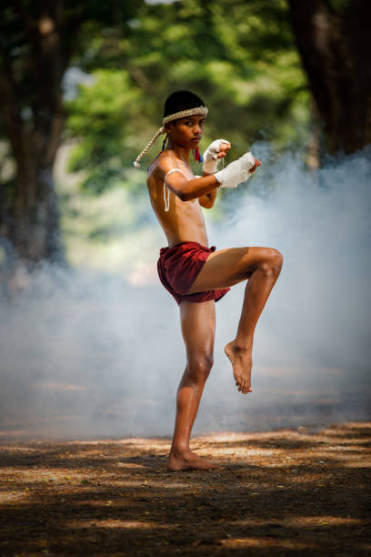 istock Muay thai or Thai boxing at Thailand 665715194