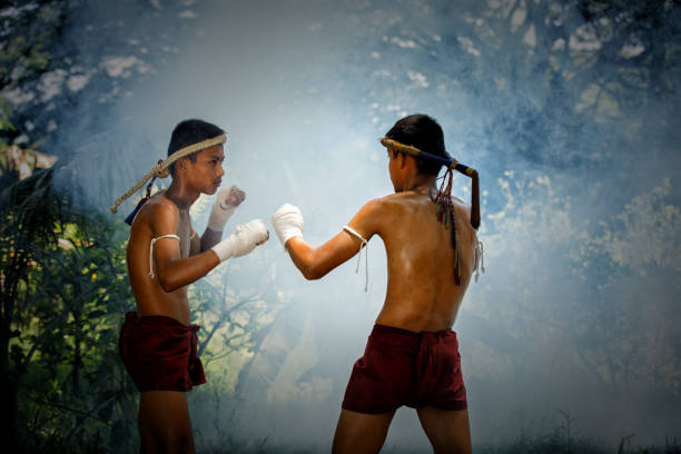 istock Muay thai or Thai boxing at Thailand 665715456