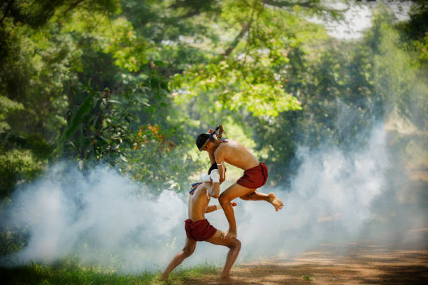 istock Muay thai or Thai boxing at Thailand 665715516