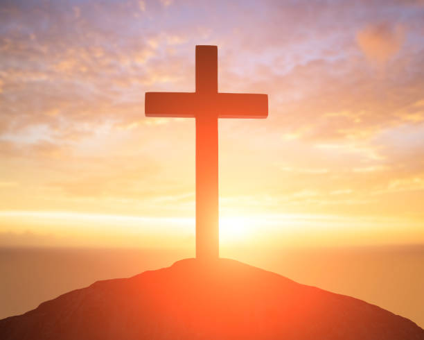 istock silhouette of cross 665724238