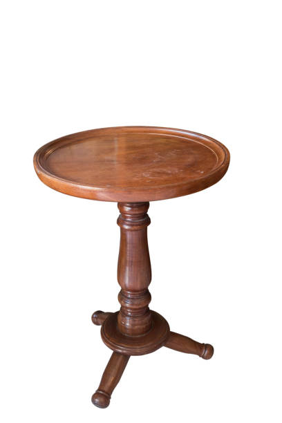 istock Wooden coffee table isolated on white with clipping path 665730726