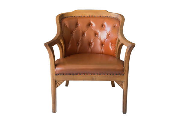 istock Wooden chair isolated on white with clipping path 665730774