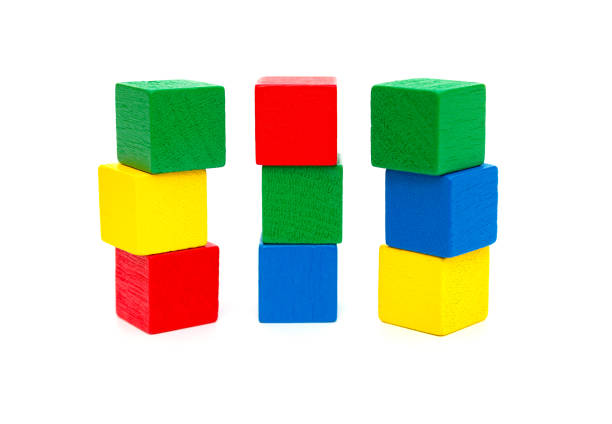 istock colorful wooden toy blocks on a white background 665733908