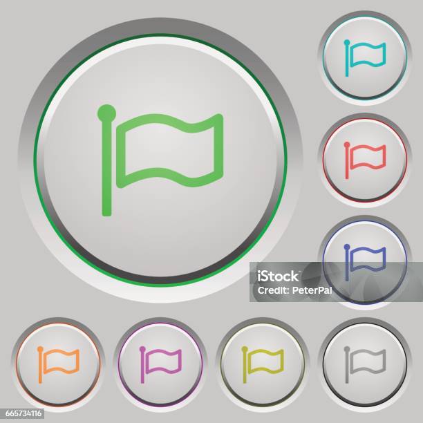 Map Button Flag Flag Push Buttons Stock Illustration - Download Image Now - Applying ...