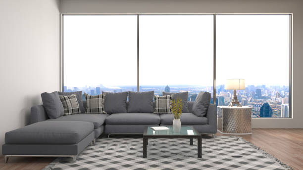 istock Interior living room. 3d illustration 665740536
