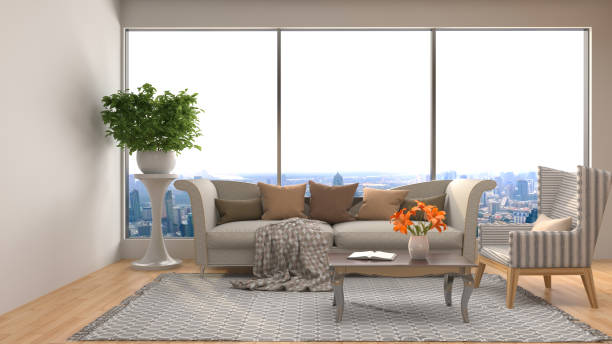 istock Interior living room. 3d illustration 665740548