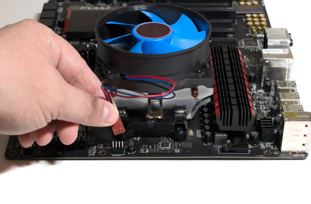 istock Connecting the cooler to the motherboard 665740876