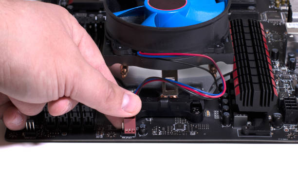 istock Connecting the cooler to the motherboard 665740920