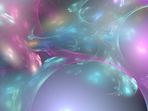 istock image of one Digital Fractal on Black Color 665760576