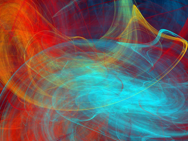 istock image of one Digital Fractal on Black Color 665760860