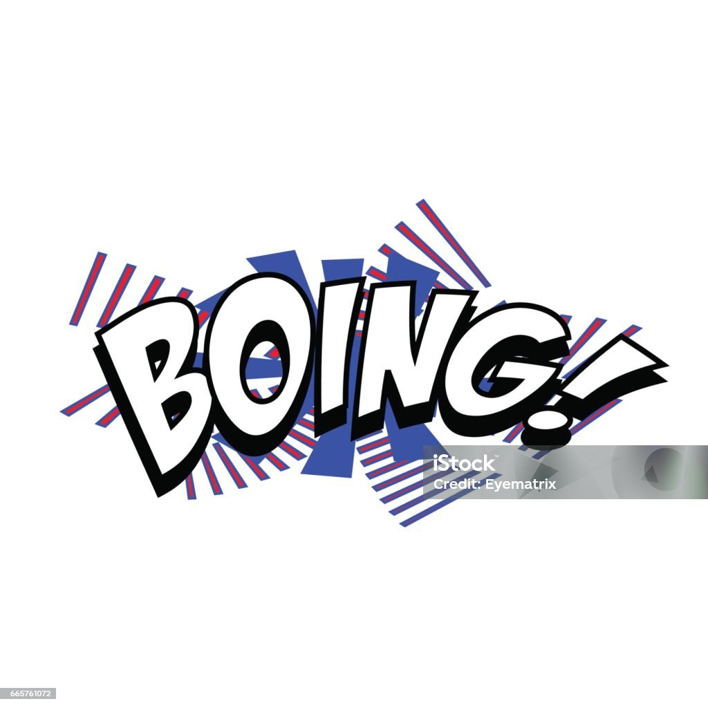 Boing Sign Cartoon Vector Boing Stock Illustration - Download Image Now - Art ...