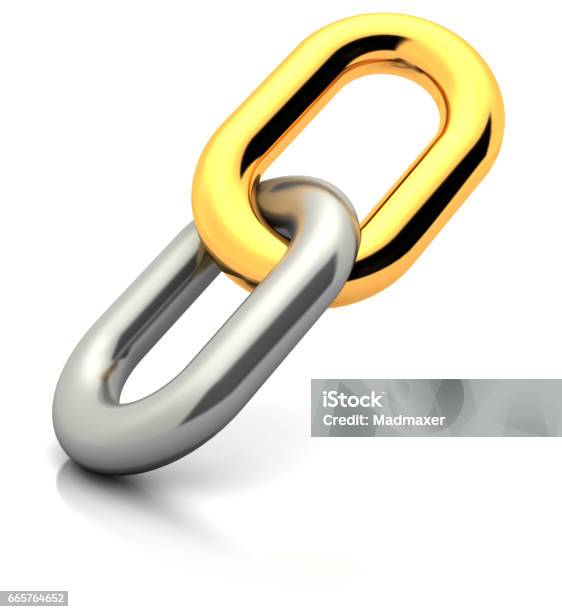 Gold Link Vector Golden Link Stock Illustration - Download Image Now - Abstract ...