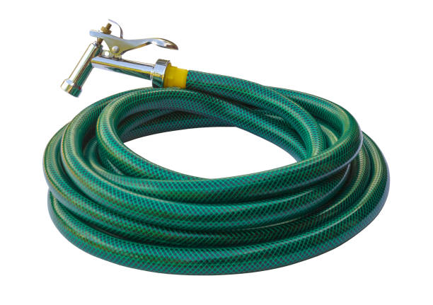 istock Water taps and garden hose 665779286