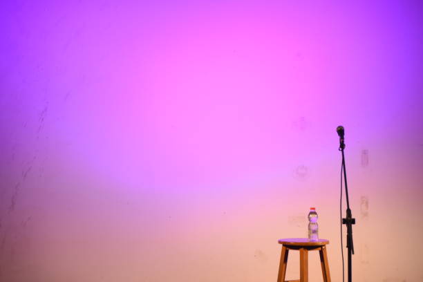 Stand-up comedy stage stock photo