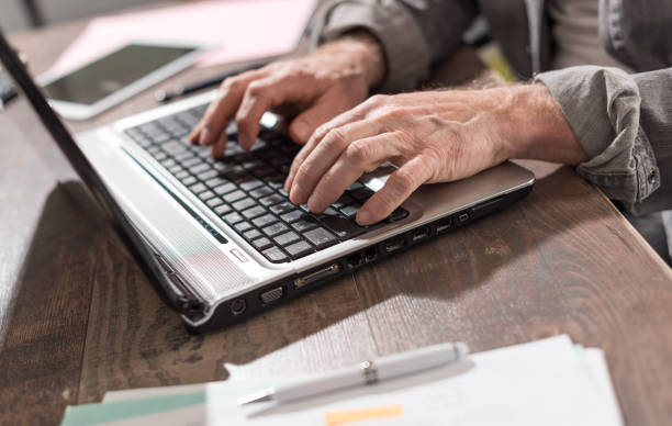 istock Businessman working on laptop 665789702