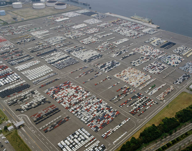 istock Port of export of vehicles 665800450