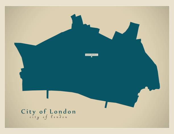 moderne karte - city of london borough greater london uk england - greater london illustrations stock-grafiken, -clipart, -cartoons und -symbole