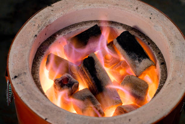 istock Charcoal in the charcoal Brazier 665816682