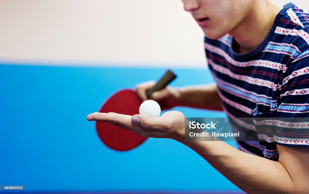 Tischtennis-Tischtennis-Sport-Aktivität-Konzept - Lizenzfrei Tischtennis Stock-Foto