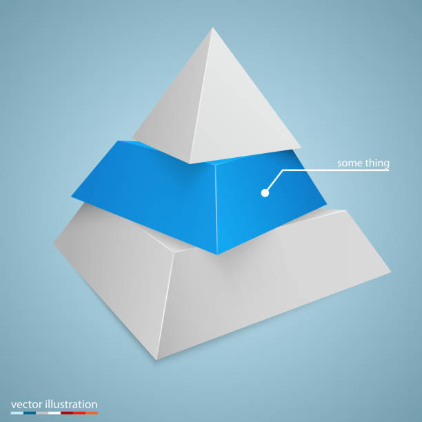 ilustraciones, imágenes clip art, dibujos animados e iconos de stock de pirámide icono de fondo de concepto de negocios - pyramid shape triangle three dimensional shape shape
